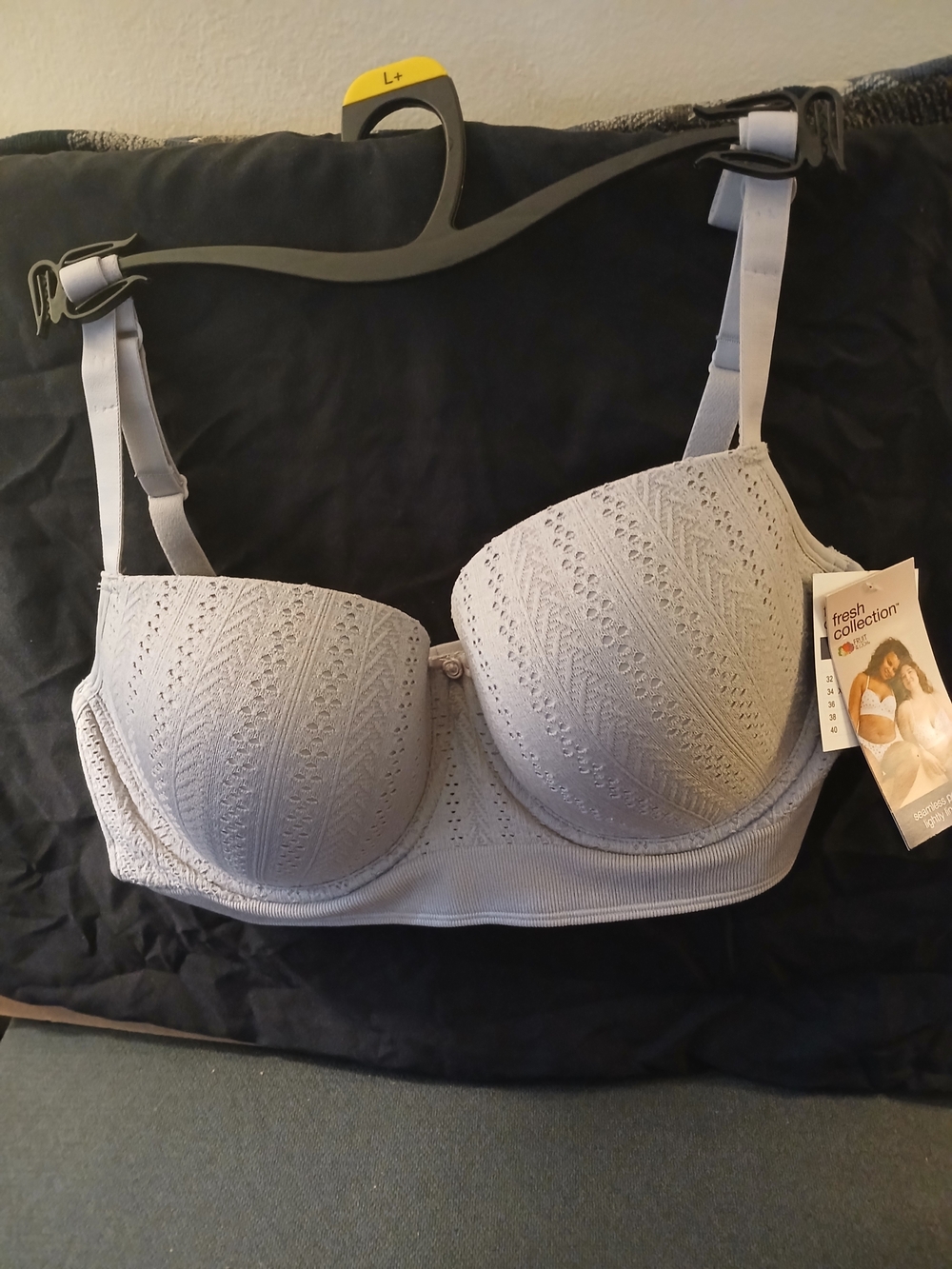 Fruit of the Loom Light Gray Lace-Texture T-Shirt Bra